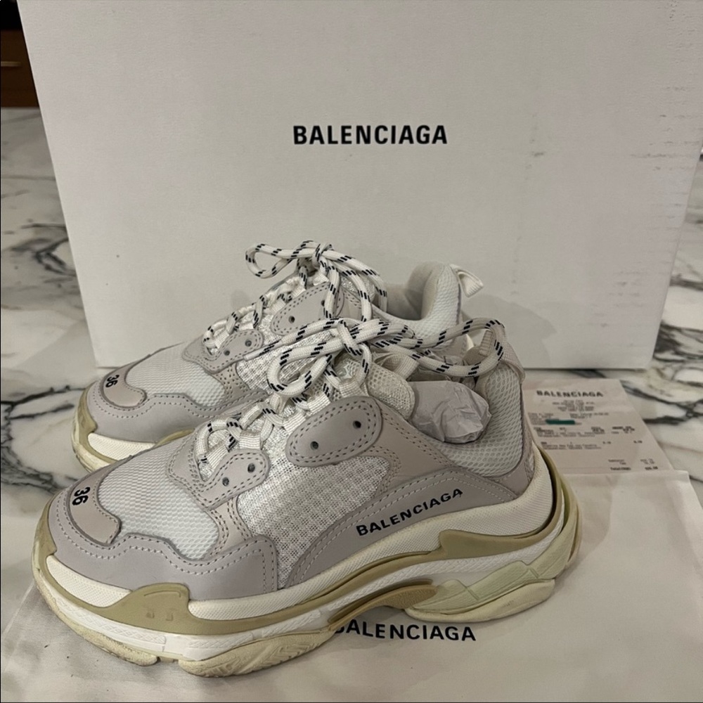 Authentic Balenciaga Triple S White - SOLD